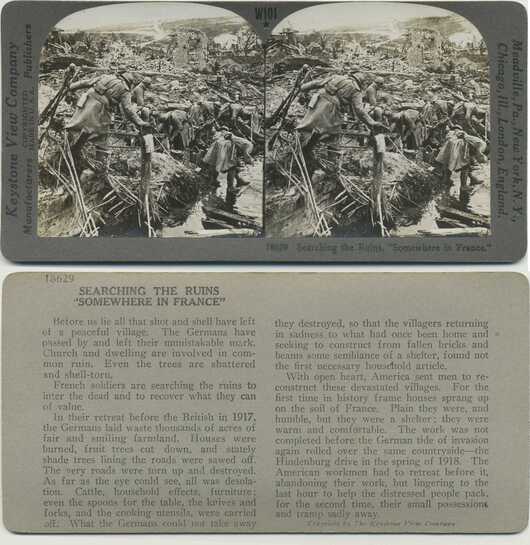 Soldiers Searching Village Ruins