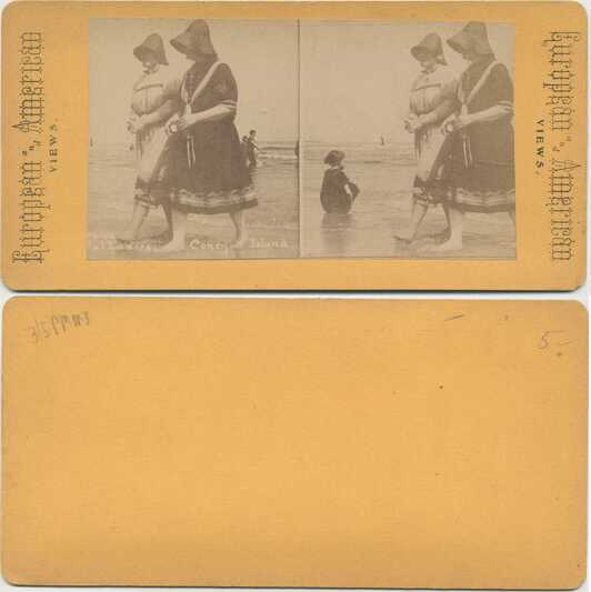 Bathing Women and Child at Beach