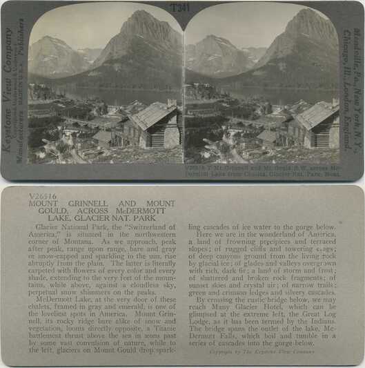 Mountain Lake, Chalets, and Bridge