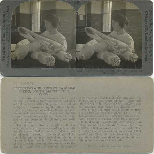 Inspecting Raw Silk Skeins