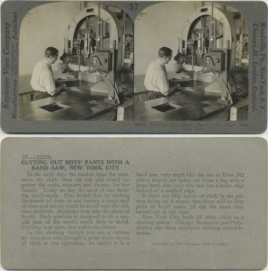 Cutting Boys' Pants with Band Saw