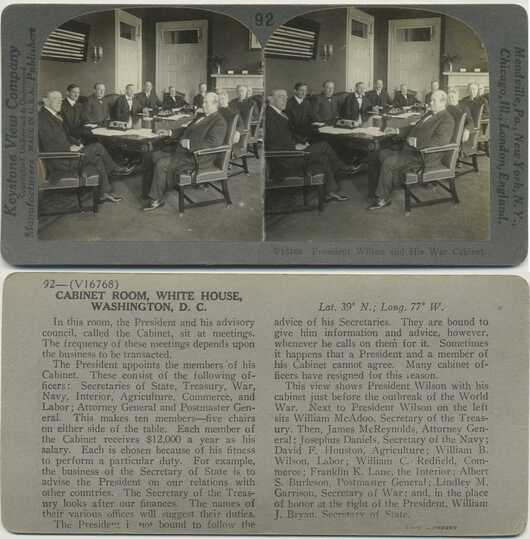 President Wilson and His War Cabinet