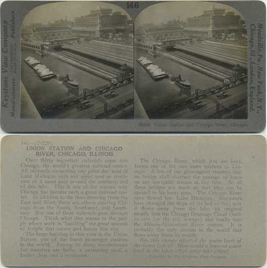 Union Station and Chicago River Scene