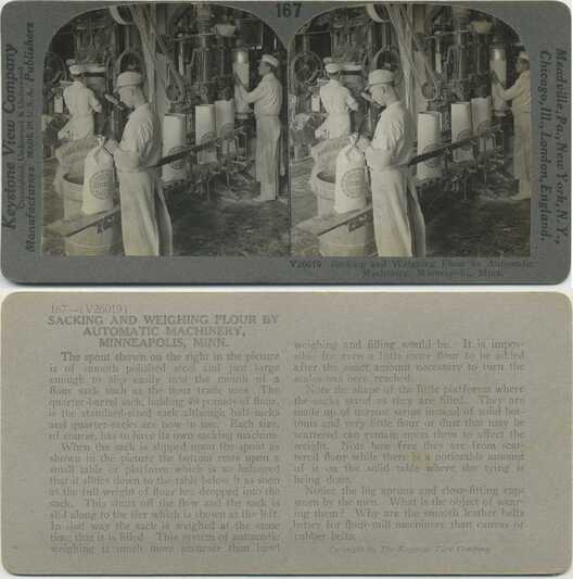 Sacking and Weighing Flour