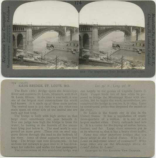 Eads Bridge and River Traffic