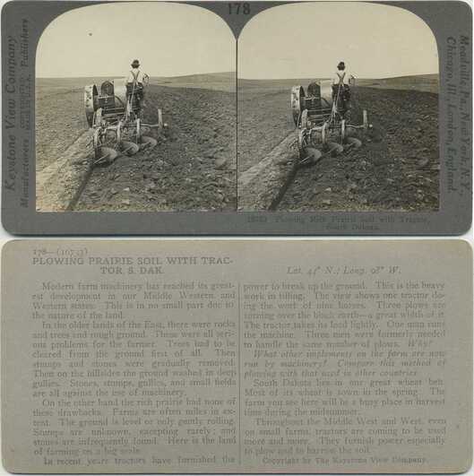 Man Plowing Field with Tractor