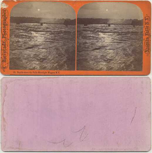 Rapids and Bridge by Moonlight