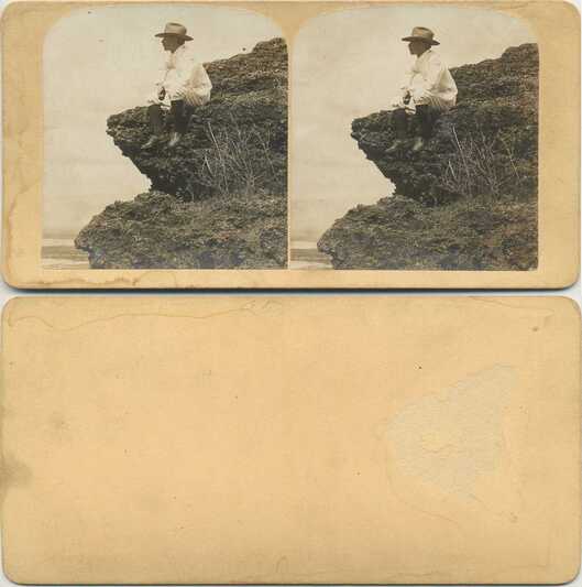 Man on Rocky Cliff
