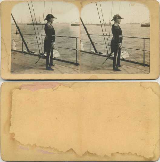 Naval Officer on Ship Deck