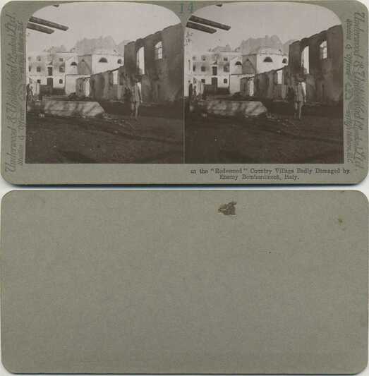 Damaged Italian Village with Soldier