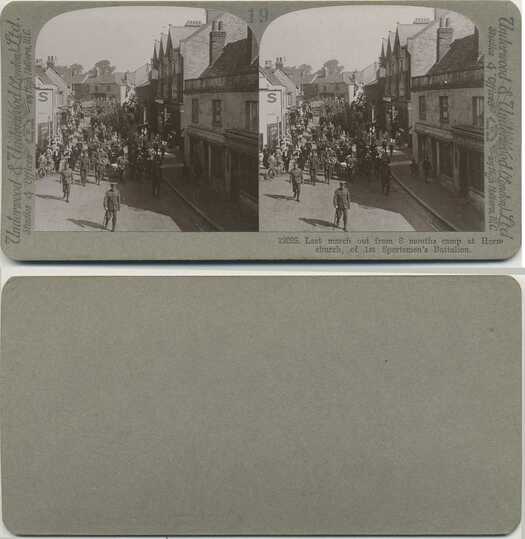 Troops Marching in Town