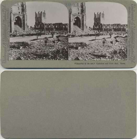 Ruined Cathedral and Cloth Hall, Ypres