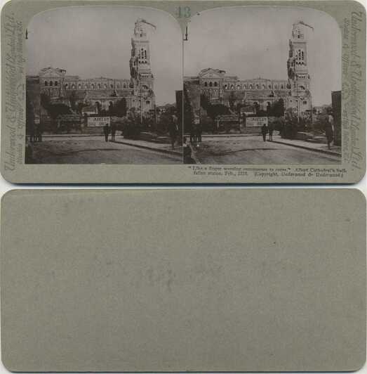 Damaged Albert Cathedral, Fallen Statue