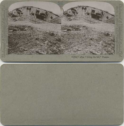 Destroyed Tank C14 on Battlefield