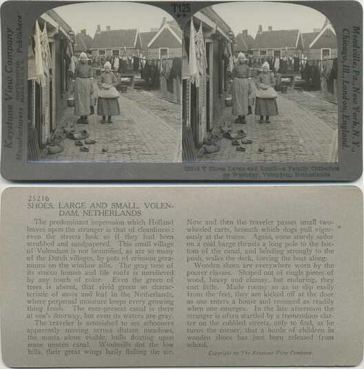 Dutch villagers and wooden shoes