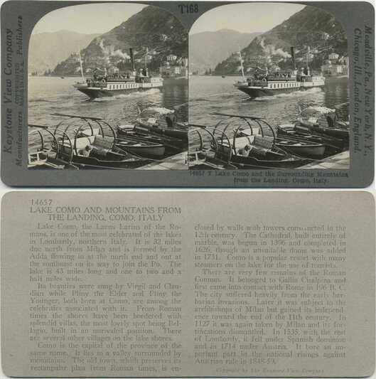 Steamboat and Boats on Lake Como
