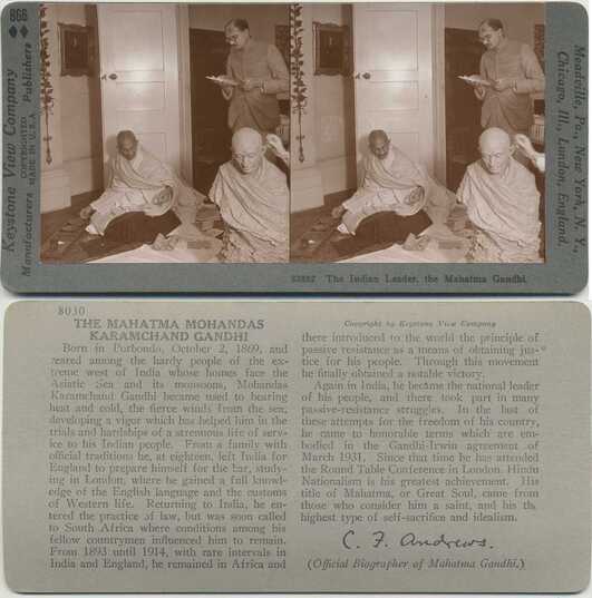 Mahatma Gandhi with Attendant