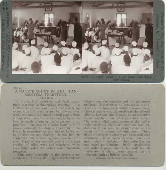 Native Court in Ujiji, Africa