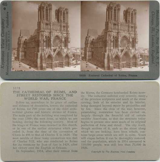 Restored Reims Cathedral & Street