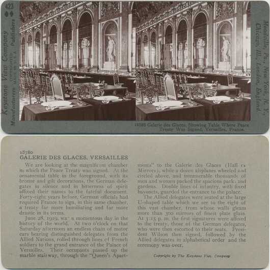 Hall of Mirrors, Treaty Signing Table