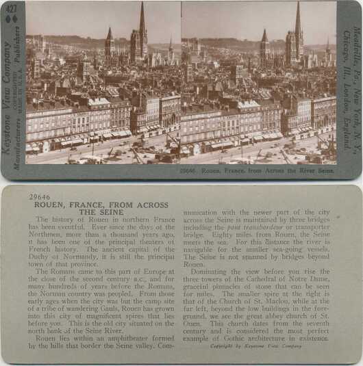 Rouen Cityscape from Across Seine River