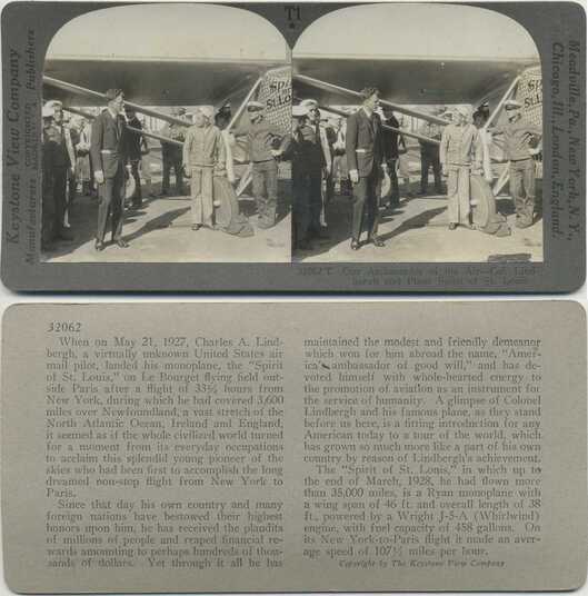 Lindbergh and Spirit of St. Louis Plane