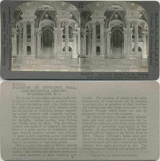 Entrance Hall, Congressional Library