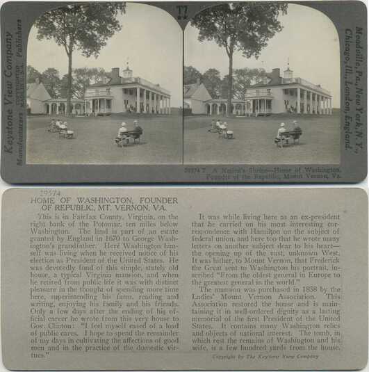 Mount Vernon Mansion with Visitors
