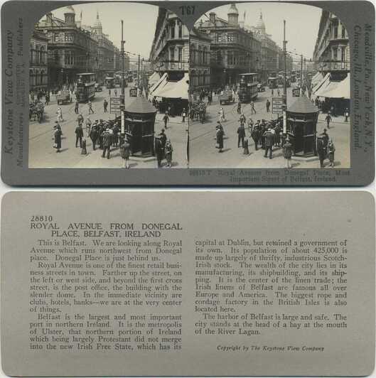 Busy City Street with Tramcars