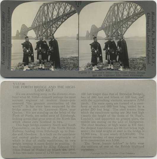 Forth Bridge and Highland Kilts