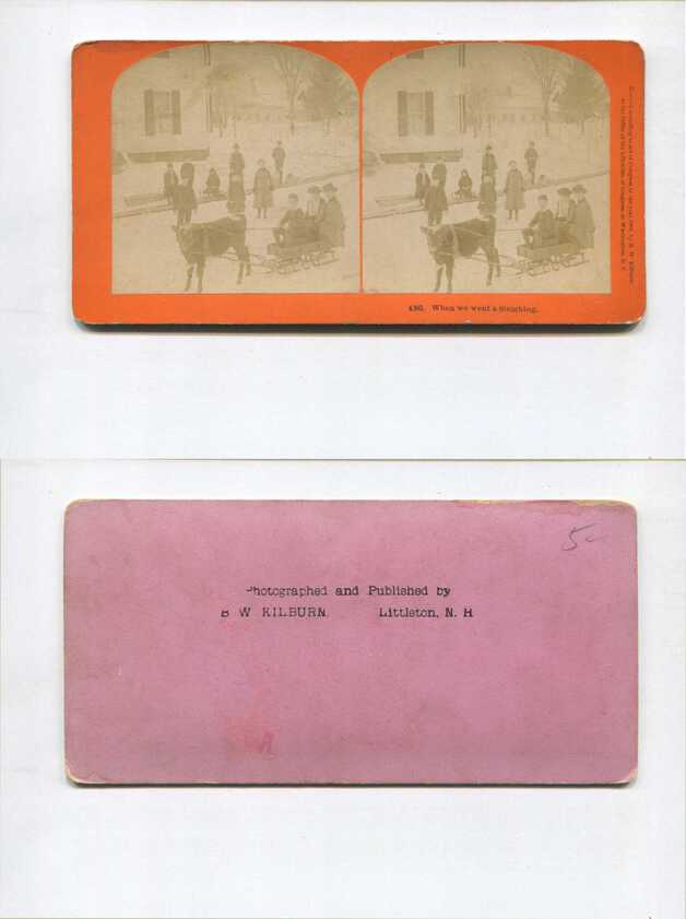 Children & Dog Sleighing in Snow