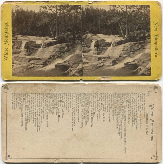 Man in Mountain Stream & Waterfalls