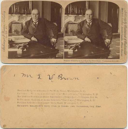 President McKinley at White House Desk