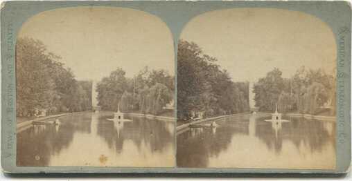 Park Lagoon with Folly and Rowboat