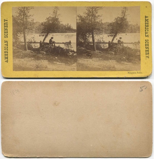 Man sitting by Niagara Falls