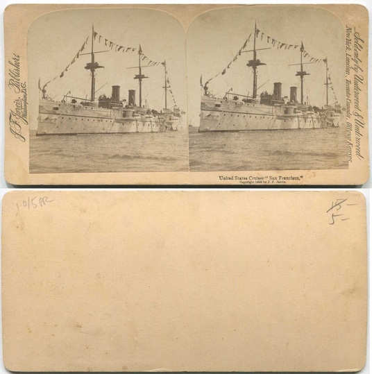 USS San Francisco Cruiser at Sea