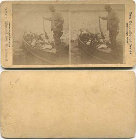 Duck Hunter with Boat of Game