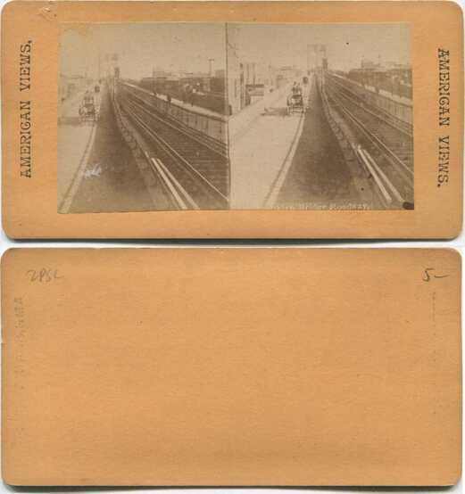 Harlem Bridge Roadway and El Train