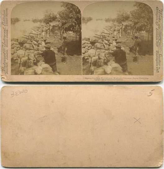 Soldiers Fighting from Stone Wall