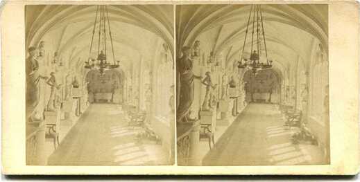 Sculpture Lined Hallway