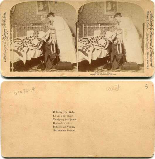 Woman Taking Clothes From Man in Bed