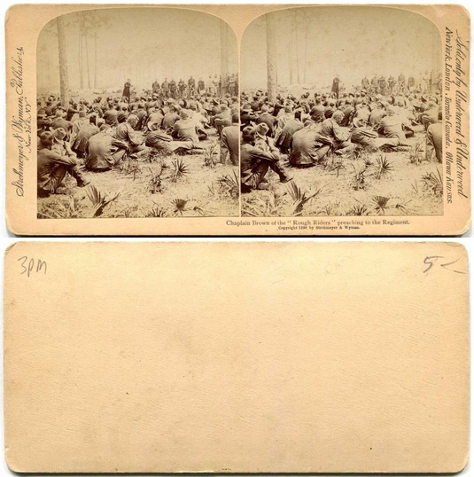Chaplain Preaching to Rough Riders