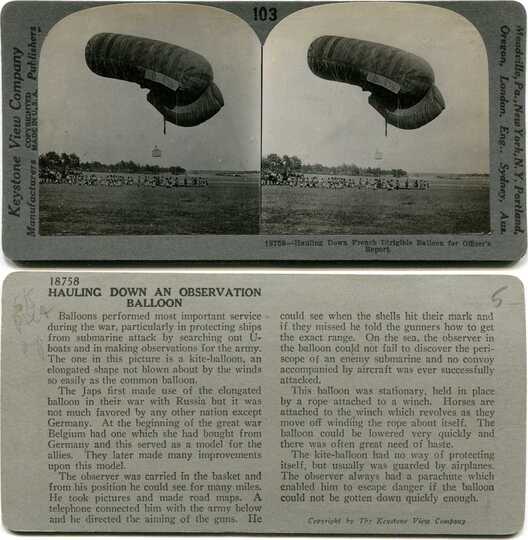 Hauling Observation Balloon Down