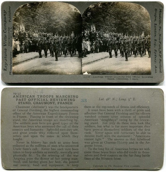 American Troops Marching Review
