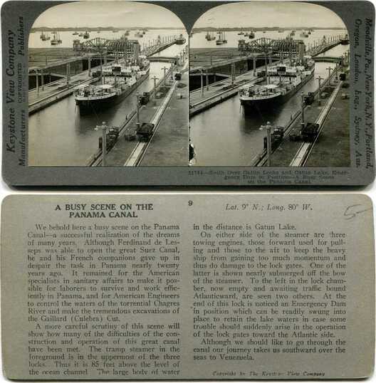 Panama Canal Gatun Locks with Ship