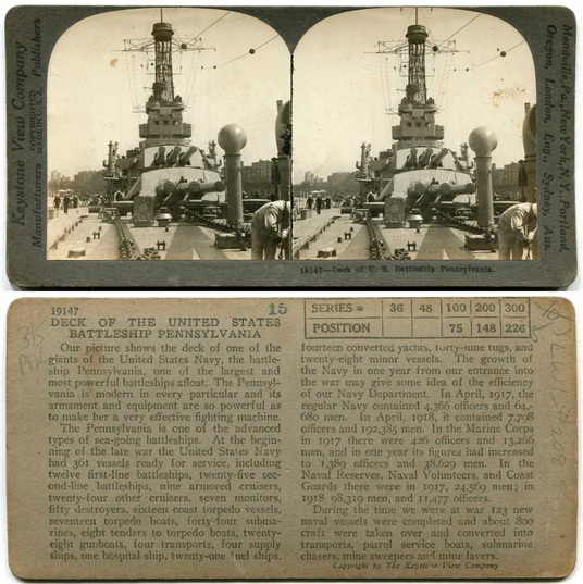 Deck of U. S. Battleship Pennsylvania