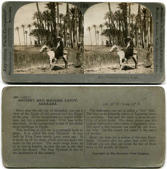 Bey on Donkey with Attendant