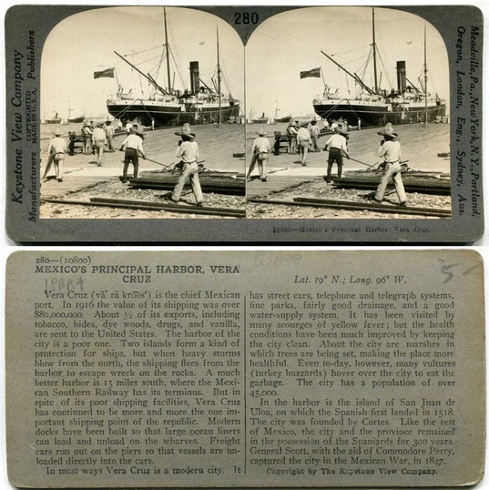 Harbor Scene with Ship and Workers