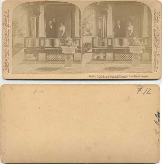 William Jennings Bryan & Wife at Home