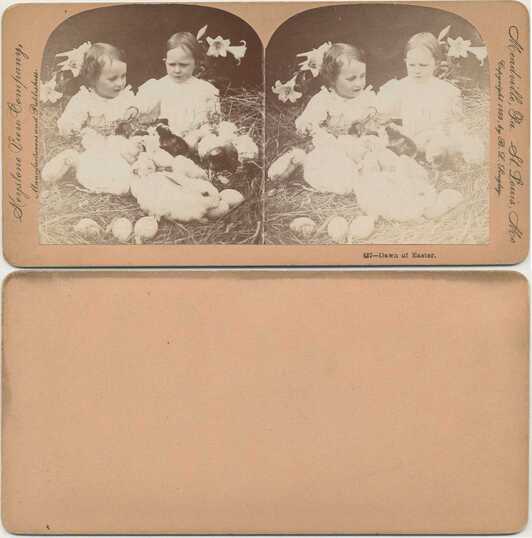 Children with Easter Bunnies & Chicks